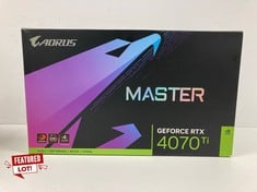 AORUS GEFORCE RTX 4070 TI MASTER 15G GRAPHICS CARD (ORIGINAL RRP - €779.00) IN BLACK (WITH BOX - 12 GB GDDR6X) [JPTZ5958]