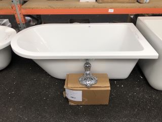 1500 X 780MM TRADITIONAL SINGLE ENDED FREESTANDING BATH WITH A SET OF CHROME CLAW & BALL FEET - RRP £989: LOCATION - B3