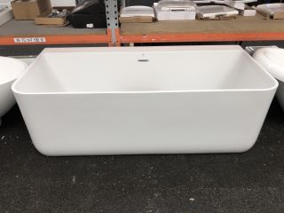 1750 X 800MM MODERN TWIN SKINNED DOUBLE ENDED BTW STEEL FRAMED BATH WITH INTEGRAL CHROME SPRUNG WASTE & OVERFLOW - RRP £1595: LOCATION - B4
