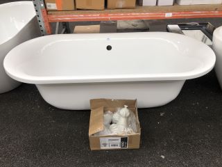 1720 X 780MM TRADITIONAL STYLED DOUBLE ENDED FREESTANDING BATH WITH A SET OF WHITE MATT CLAW & BALL FEET - RRP £1189: LOCATION - B4