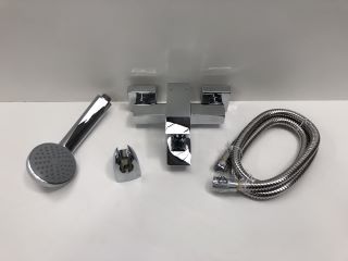 WALL MOUNTED BSM IN CHROME WITH SHOWER HANDSET, HOSE & WALL MOUNTING BRACKET - RRP £289: LOCATION - R1