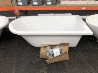 1500 X 780MM TRADITIONAL SINGLE ENDED FREESTANDING BATH WITH A SET OF CHROME CLAW & BALL FEET - RRP £989: LOCATION - B2