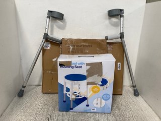 QTY OF ASSORTED ITEMS TO INCLUDE DEVILBISS HEALTHCARE BATH STOOL WITH ROTATING SEAT: LOCATION - WA5