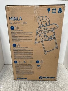 MAXI COSI MINLA CHILDRENS HIGH CHAIR IN GRAPHITE FOR 0M-6YRS: LOCATION - WA5