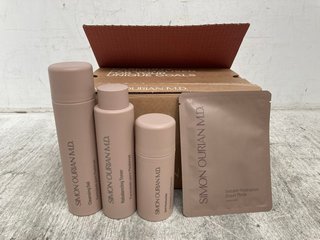 BOX OF 4 SIMON OURIAN M. D. BEAUTY ITEMS TO INCLUDE CLEANSING GEL 200ML: LOCATION - D 1