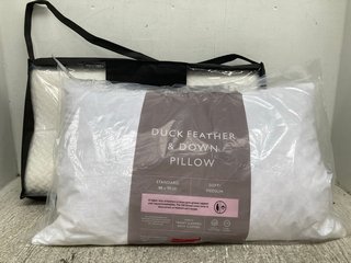 JOHN LEWIS & PARTNERS DUCK FEATHER & DOWN PILLOW - SIZE: 48 x 74 CM TO INCLUDE JOHN LEWIS & PARTNERS 2-WAY MEMORY FOAM PILLOW - SIZE: 70 x 40 x 11/9 CM: LOCATION - D 4