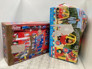 MAJORETTE SUPER CHASE CENTER PLAYSET TO INCLUDE LITTLE TIKES COZY COUPE: LOCATION - D 7