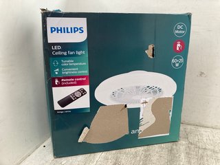 PHILIPS LED CEILING FAN LIGHT - RRP £126: LOCATION - D 9