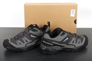 SALOMON X-ULTRA 360 GORE-TEX MENS HIKING SHOES IN MAGNET/BLACK - SIZE UK9 - RRP £140: LOCATION - BOOTH