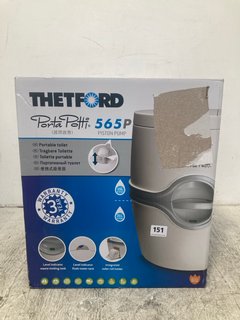 THETFORD 565P PISTON PUMP PORTABLE POTTI TOILET IN WHITE: LOCATION - WA9