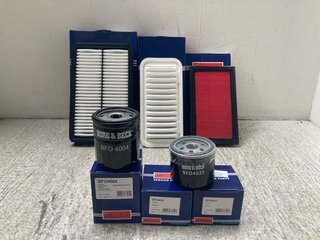 6 X ASSORTED BORG & BECK CAR ITEMS TO INCLUDE BFO4025 OIL FILTER FOR RENAULT: LOCATION - A17