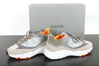 CLEENS AERO RUNNER TRAINERS IN DESERT - SIZE UK9 - RRP £170: LOCATION - BOOTH
