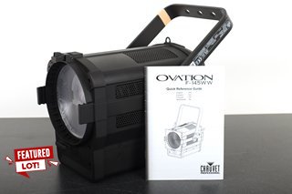 CHAUVET PROFESSIONAL OVATION FRESNEL MOTORISED ZOOM WARM WHITE STAGING LIGHT - MODEL F-145WW - RRP £1,008: LOCATION - BOOTH