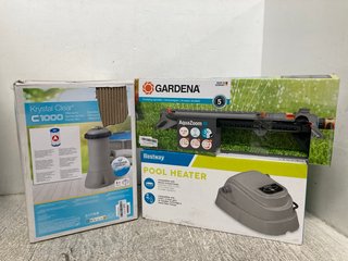 3 X ASSORTED OUTDOOR ITEMS TO INCLUDE GARDENA AQUAZOOM OSCILLATING SPRINKLER: LOCATION - A15