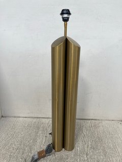 LIANG & EIMIL OBELISK BRUSHED BRASS TABLE LAMP (BOX 1 OF 2 ONLY): LOCATION - A14