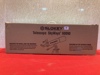 SLOKEY TELESCOPIO SKYWAYS PROFESSIONAL PORTABLE 20X-250X TELESCOPE - MODEL 60090 - RRP £202: LOCATION - BOOTH