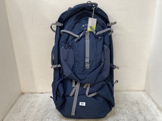 MOUNTAIN WAREHOUSE NEVIS EXTREME 65 LITRE BACKPACK IN NAVY - RRP £170: LOCATION - BOOTH