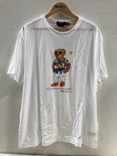 MR PORTER MENS RALPH LAUREN M CLASSICS POLO BEAR T-SHIRT IN WHITE - SIZE UK XL - RRP £109.99: LOCATION - B4