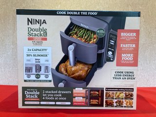 NINJA DOUBLE STACK XL 9.5 LITRE 2-DRAWER AIR FRYER(SEALED) - MODEL SL400UK - RRP £269: LOCATION - BOOTH