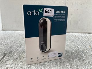 ARLO ESSENTIAL WIRE-FREE VIDEO DOORBELL - MODEL AVD2001-100EUS - RRP £139: LOCATION - B7