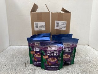 4 X BOXES OF 5 TRIBE 400G PROTEIN MUESLI IN CHOCOLATE HAZELNUT FLAVOUR( VEGAN & GLUTEN FREE) - BBE 03.2025: LOCATION - B8