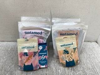 BOX OF ASSORTED UNTAMED PET FOOD TO INCLUDE BOX OF UNTAMED SALMON NATURALICKS - BBE 19.12.2025: LOCATION - B8