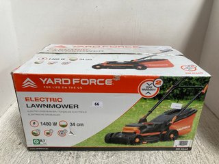 YARDFORCE 1400W 34CM ELECTRIC LAWNMOWER: LOCATION - WA2