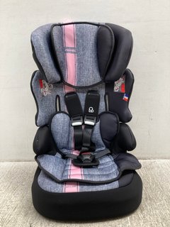 NANIA TODDLER CAR SEAT IN BLACK PINK AND GREY 15-36KG: LOCATION - C 13