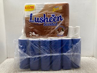 QTY OF LUSHEEN SUPER SOFT TOILET TISSUE TO INCLUDE QTY OF ELEGANCE FEATHER SOFT TOILET TISSUE: LOCATION - C 11