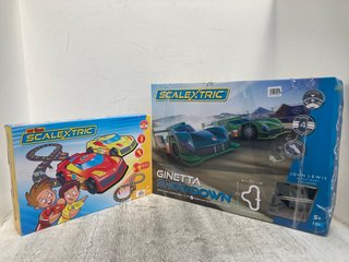 MY FIRST SCALEXTRIC 3+ SET TO INCLUDE SCALETRICKS GINETTA SHOWDOWN SET - RRP £129: LOCATION - C 9