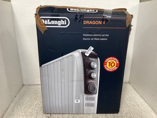 DELONGHI DRAGON 4 ELECTRIC OIL-FILLED RADIATOR IN WHITE: LOCATION - WA4