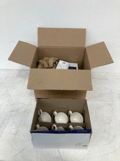 3 X BOXES OF VILLEROY & BOCH ITEMS TO INCLUDE BOX OF 6 COFFEE CUPS IN MARIEFLEUR DESIGN: LOCATION - BR2