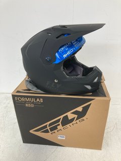 FLY RACING FLY 2024 FORMULA CP SOLID MOTORCYCLE HELMET IN MATT BLACK - SIZE UK S - RRP £169.99: LOCATION - BR6