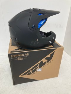 FLY RACING FLY 2024 FORMULA CP SOLID MOTORCYCLE HELMET IN MATT BLACK - SIZE UK S - RRP £169.99: LOCATION - BR6