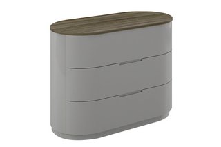 AZZURRI DRESSER WITH 3 DRAWERS IN CASHMERE COLOUR HIGH GLOSS & OAK - RRP £899: LOCATION - B1