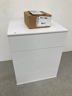RIX TALL CHEST WITH 4 DRAWERS IN WHITE - RRP £439: LOCATION - B1