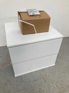 RIX 2 DRAWER NIGHTSTAND IN WHITE - RRP £269: LOCATION - B1