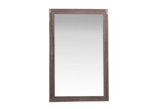 AMELIA RECTANGLE MIRROR 760X20X1200MM WITH CHESTNUT WOOD GLOSS FRAME - RRP £199: LOCATION - B1