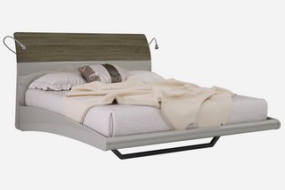 AZZURRI DOUBLE FLOATING BED FRAME IN CASHMERE/HAVANA COLOUR - RRP £849: LOCATION - B1