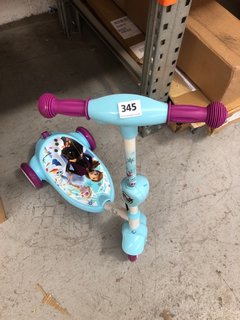 (COLLECTION ONLY) FROZEN DESIGN 3 WHEELED ELECTRIC CHILDS SCOOTER: LOCATION - AR2