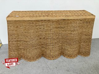 WICKER CONSOLE TABLE NATURAL COLOUR - RRP £980: LOCATION - A1