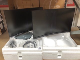 2 X MSI PRO MP241C SERIES 24 INCH CURVED GAMING MONITORS (SPARES & REPAIRS): LOCATION - AR15