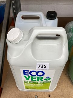 (COLLECTION ONLY) ECO VER 5 LITRE REFILL WASHING UP LIQUID TO ALSO INCLUDE MINIMAL 5 LITRE ECO FRIENDLY FABRIC CONDITIONER IN FRESH LINEN SCENT: LOCATION - AR7