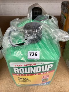 (COLLECTION ONLY) 2 X ROUND UP 5 LITRE READY TO USE TOTAL WEEDKILLER: LOCATION - AR7