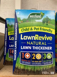 (COLLECTION ONLY) 2 X WESTLAND 5.25KG CHILD & PET FRIENDLY LAWN REVIVE NATURAL LAWN THICKENER: LOCATION - AR8