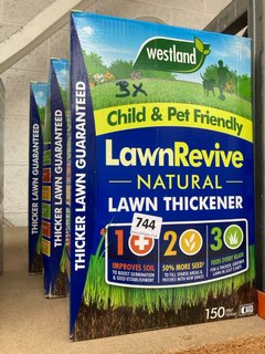 (COLLECTION ONLY) 3 X WESTLAND 5.25KG CHILD & PET FRIENDLY LAWN REVIVE NATURAL LAWN THICKENER: LOCATION - AR8