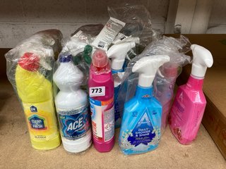 (COLLECTION ONLY) QTY OF ASSORTED CLEANING CHEMICALS TO INCLUDE ASTONISH DAILY SHOWER & SHINE (PLEASE NOTE: 18+YEARS ONLY. ID MAY BE REQUIRED): LOCATION - AR10