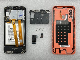 SAMSUNG GALAXY A20E SMARTPHONE IN CORAL: MODEL NO SM-A202F/DS (UNIT ONLY, MAIN PCB REMOVED. FINAL IMAGE TO SHOW SCREEN TURNED ON PRIOR TO BEING REMOVED FROM PHONE ONLY (SPARES & REPAIRS)) [JPTM117288