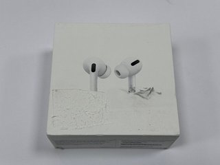 APPLE AIRPODS PRO WIRELESS EARBUDS IN WHITE: MODEL NO A2083 A2084 A2190 (WITH BOX) [JPTM117305]