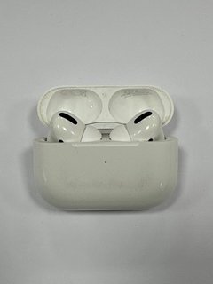 APPLE AIRPODS PRO WIRELESS EARBUDS IN WHITE: MODEL NO A2084 A2083 A2190 (WITH WIRELESS CHARGING CASE) [JPTM117268]